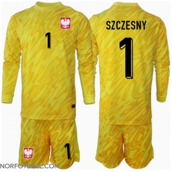 Billige Fotballdrakt Polen Wojciech Szczesny #1 Keeper Replika Hjemmedraktsett Barn EM 2024 Langermet (med bukser)